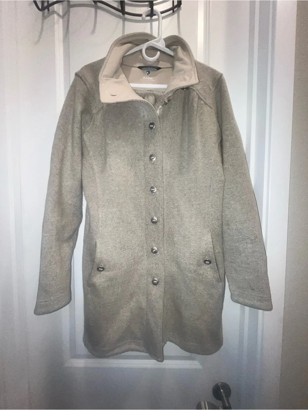 Kuhl Savina Sweater Fleece Jacket Button Front  Beige - Picture 2 of 5